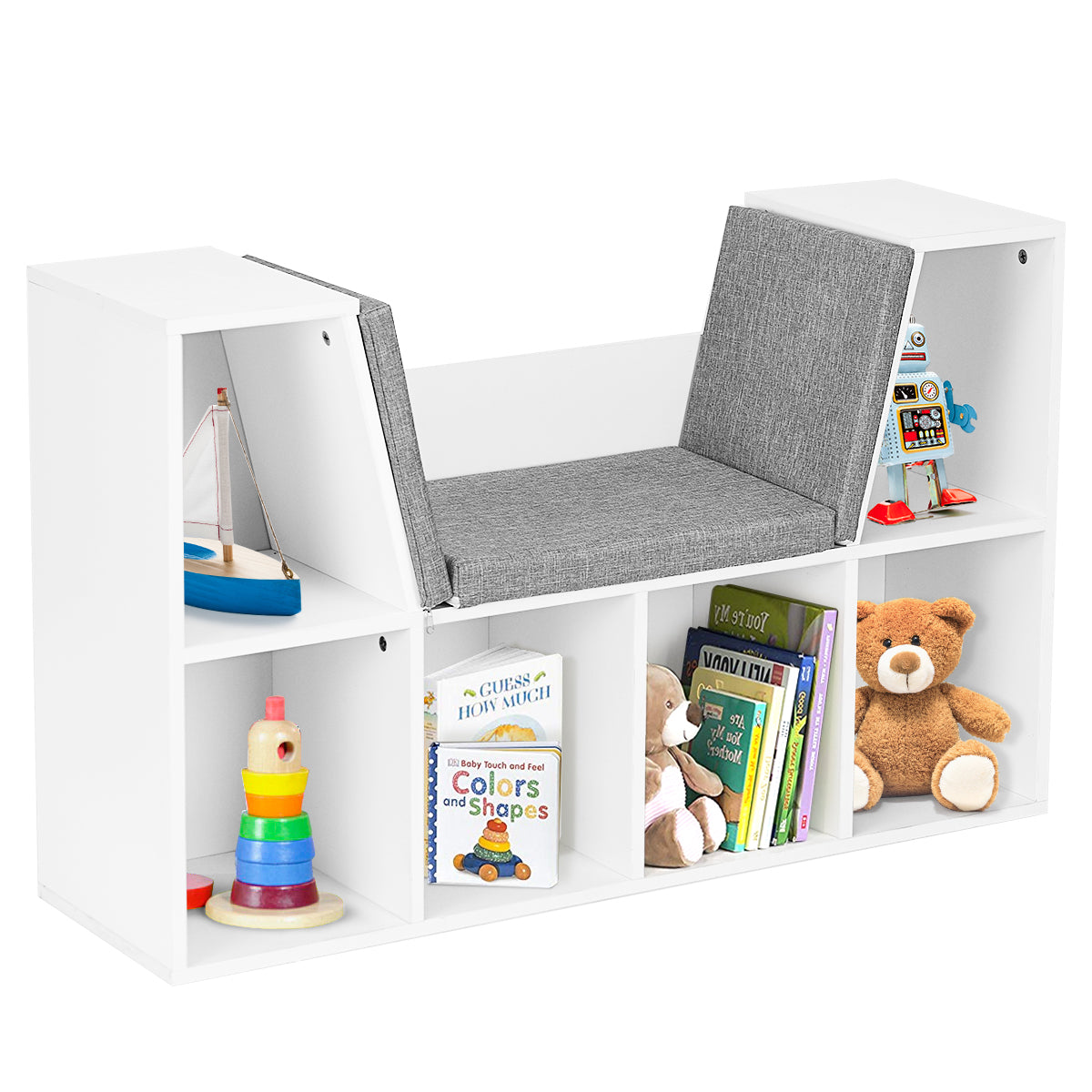 Costway Multifunctional Organizer Bookshelf for Living Room