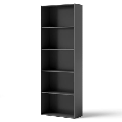 Standing Shelf wIth 5 Open Levels for Living Room-Black