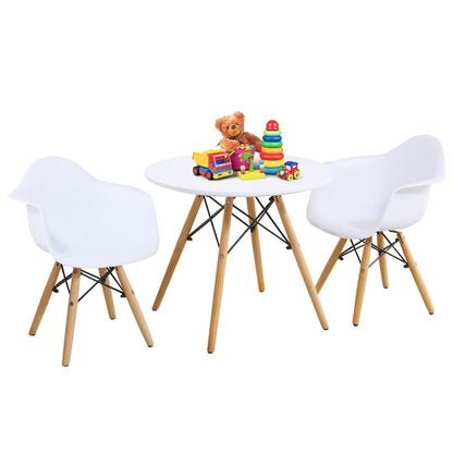 Lightweight children’s table and chairs are easy for kids to move, encouraging independence and flexible play
