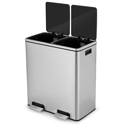 Removable inner PP buckets feature handles for simple emptying, cleaning, and maintenance