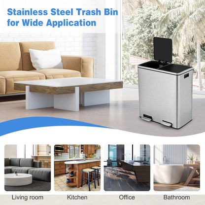 Durable 410 stainless steel body resists wear while the smooth surface wipes clean easily