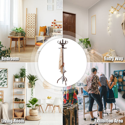 Red-brown or oak finish adds practical style to foyers, living rooms, offices, and bedrooms
