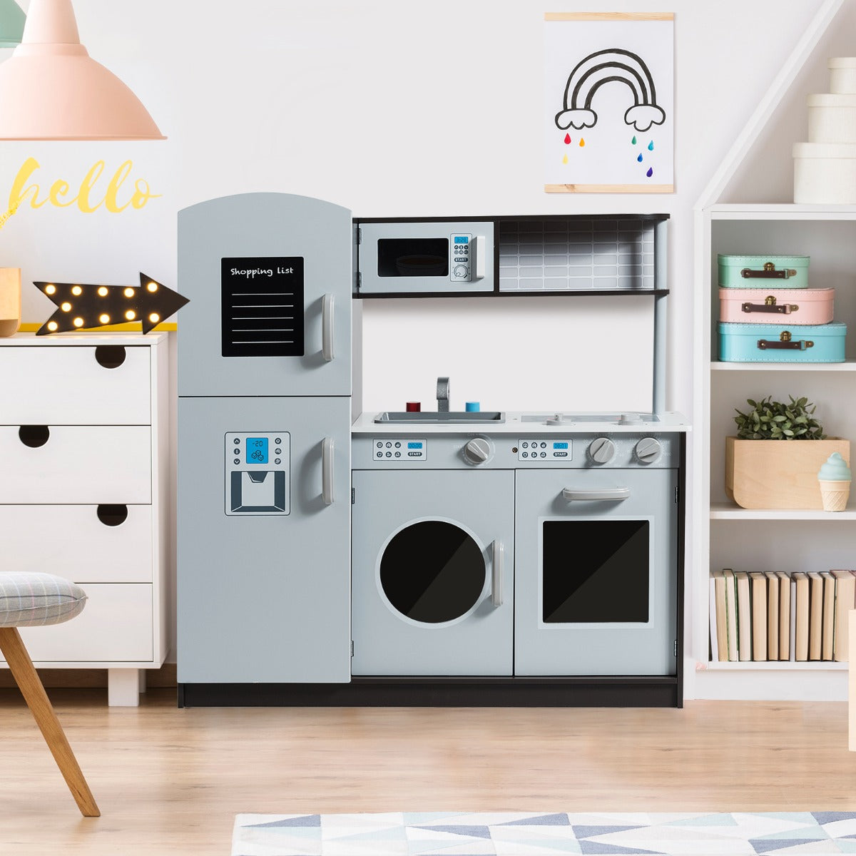 Pretend Play Toy Set  with Washing Machine for Age 3+