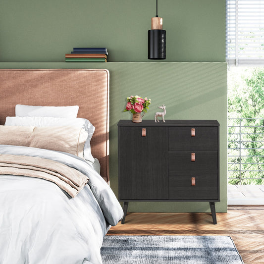 3-Drawer Chest Dresser with Anti-Toppling Device for Living Room-Coffee