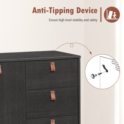 3-Drawer Chest Dresser with Anti-Toppling Device for Living Room-Coffee