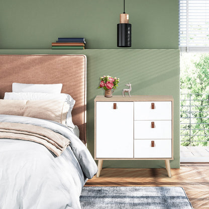 3-Drawer Chest Dresser with Anti-Toppling Device for Living Room-Natural