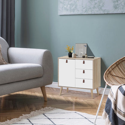3-Drawer Chest Dresser with Anti-Toppling Device for Living Room-Natural