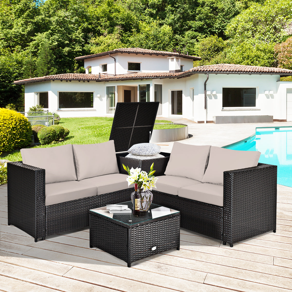 Wide backrests and armrests help support your back and arms during extended sitting