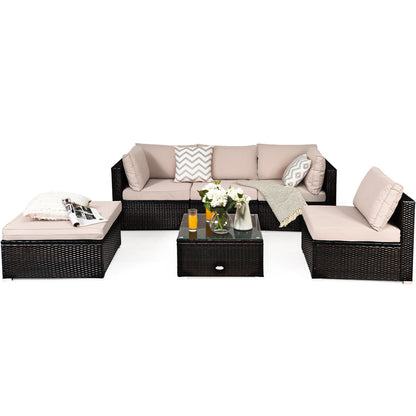 Aluminum foot pads protect the wicker base while improving stability and floor protection