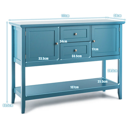 Buffet Sideboard Cabinet with 2 Drawers &amp; 2 Storage Cupboard
