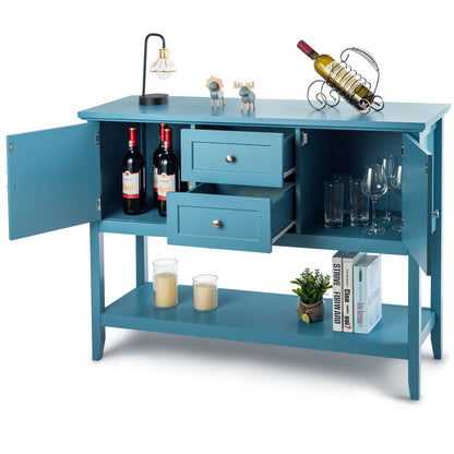 Buffet Sideboard Cabinet with 2 Drawers &amp; 2 Storage Cupboard