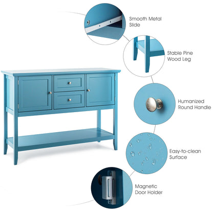 Buffet Sideboard Cabinet with 2 Drawers &amp; 2 Storage Cupboard