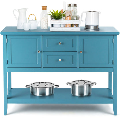 Buffet Sideboard Cabinet with 2 Drawers &amp; 2 Storage Cupboard