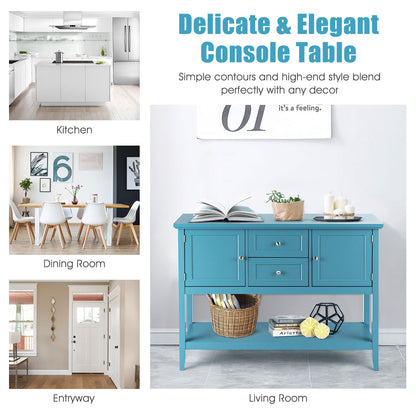 Buffet Sideboard Cabinet with 2 Drawers &amp; 2 Storage Cupboard