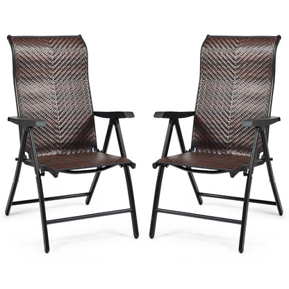 Weather-resistant PE wicker and powder-coated steel frames provide durable patio seating