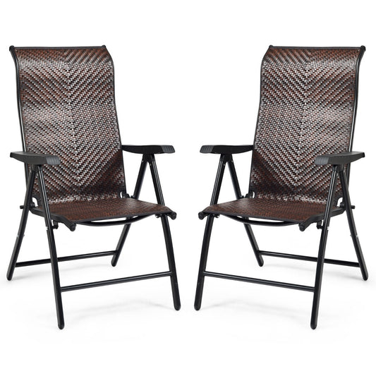 Weather-resistant PE wicker and powder-coated steel frames provide durable patio seating