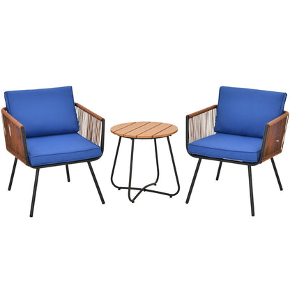 Outdoor rattan chairs feature ergonomic backrests and armrests for comfortable lounging