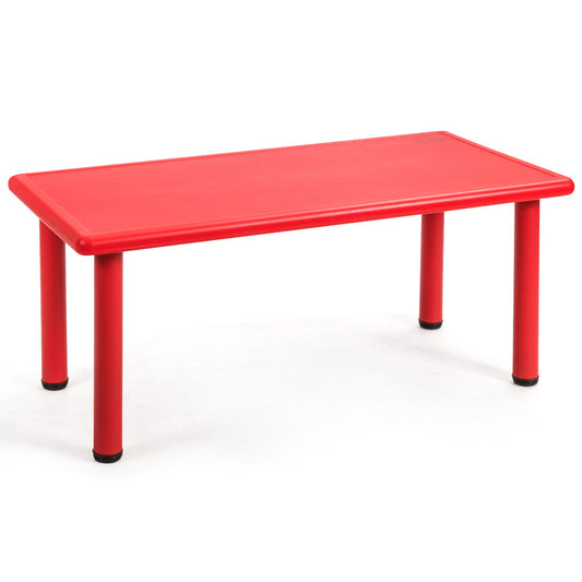 HDPE table and PP chairs with steel support offer durable, long-lasting construction
