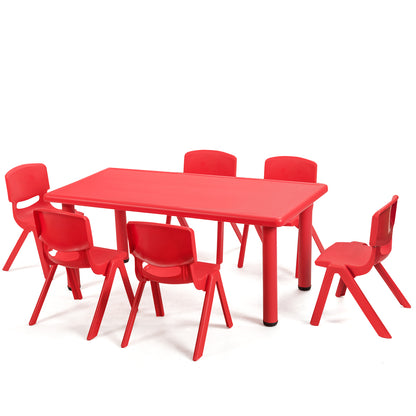 Kids Table and 6 Chairs Set for Preschools & Home