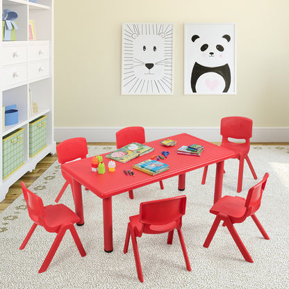 Kids Table and 6 Chairs Set for Preschools & Home