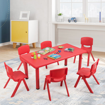 Kids Table and 6 Chairs Set for Preschools & Home