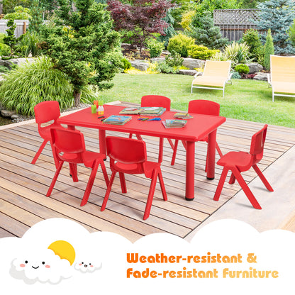 Kids Table and 6 Chairs Set for Preschools & Home