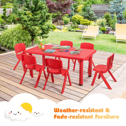 Table supports up to 100 kilograms while each chair supports up to 80 kilograms