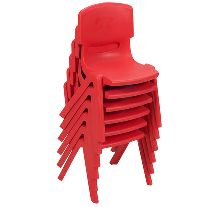 Costway Kids Table and Chairs Set for Children Reading Red
