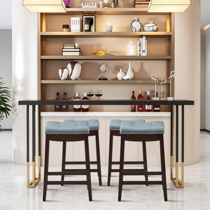 Backless Nailhead Bar Stool with Counter Height for Dining Room-Coffee