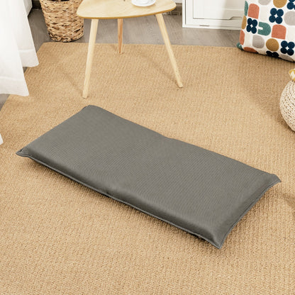 Costway Foldable Floor Chair with Robust Armchair for Watching TV-Grey