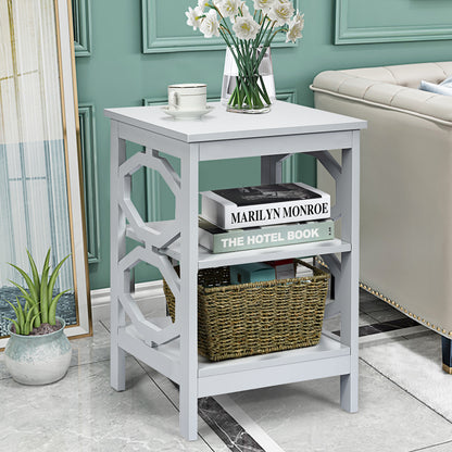 Set of 2 Side Table with Stable Structure for Bedroom/Living Room-Grey