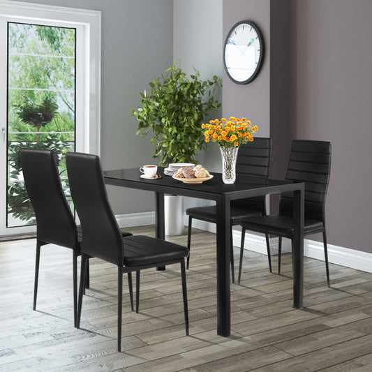 Costway Modern 5 Piece Dining Table and Chairs Set for 4 Person