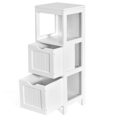 Freestanding Bathroom Floor Cabinet with 2 Removable Drawers