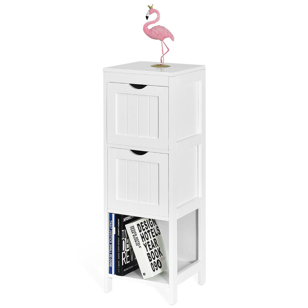 Freestanding Bathroom Floor Cabinet with 2 Removable Drawers