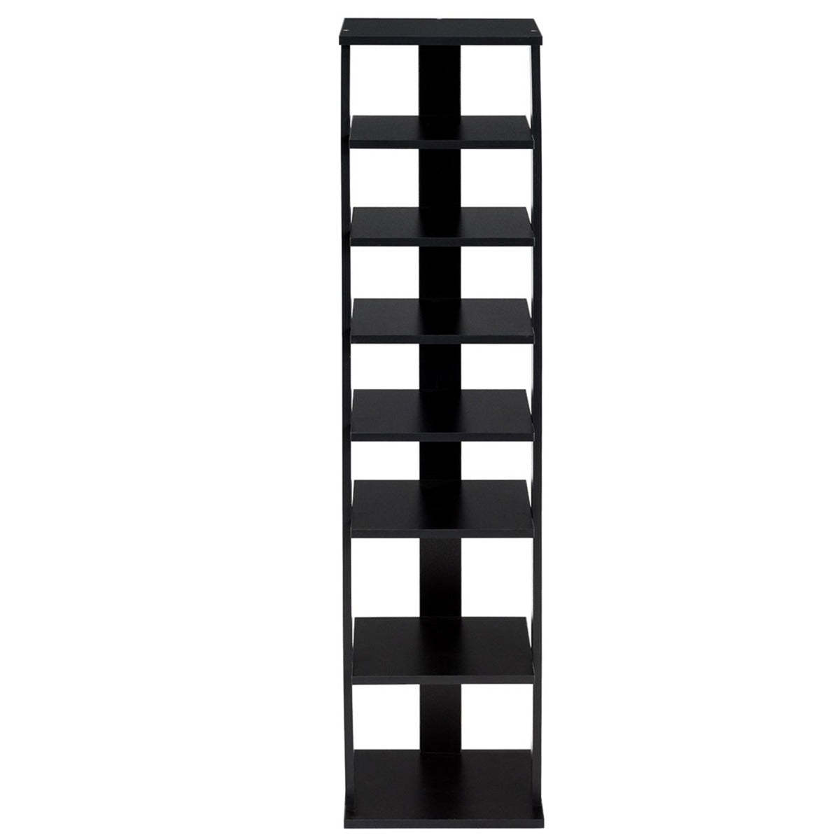 Wooden Shoe Rack with 8 Levels and Large Capacity for Entry/Living Room-Black
