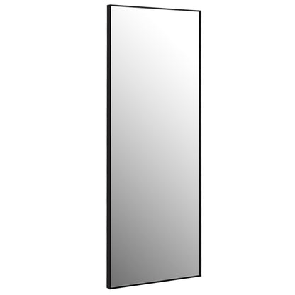 Costway Full Body Mirror with Rectangular Aluminum Frame for Bathroom Black
