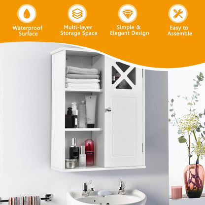 Modern white medicine cabinet suits bathrooms, bedrooms, kitchens, and living rooms