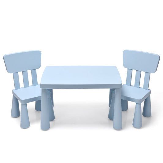 Multifunctional children’s furniture set provides space for homework, drawing, crafts, snacks, reading, and play