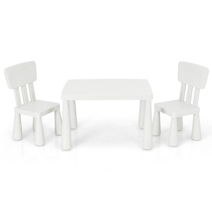 Multifunctional children’s furniture set provides space for homework, drawing, crafts, snacks, reading, and play
