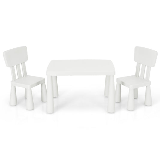 Multifunctional children’s furniture set provides space for homework, drawing, crafts, snacks, reading, and play