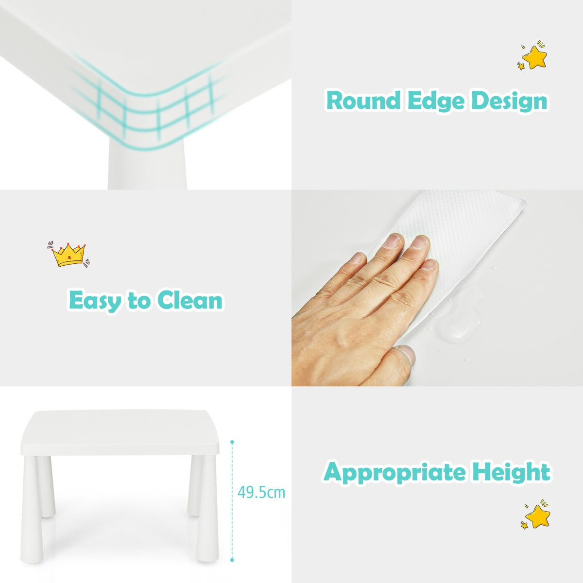 Ergonomic kids chairs provide broad seating and supportive backrests to encourage comfortable sitting posture