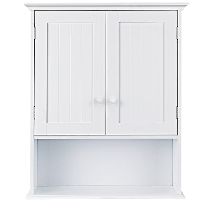 Multi-Purpose Wall Cabinet Storage with 2-Door for Bathroom White