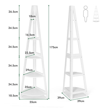 Modern Corner Bookcase and Shelf with Strong Wooden Frame for Office