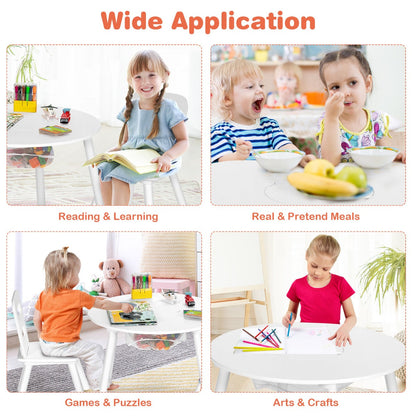 Compact kids table set suits bedrooms, living rooms, playrooms, nurseries, kindergartens, and children’s spaces
