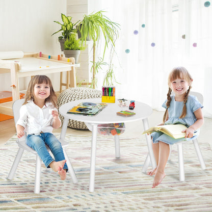 Rounded table edges and hand-safe notches help reduce bumps and pinched fingers during children’s activities