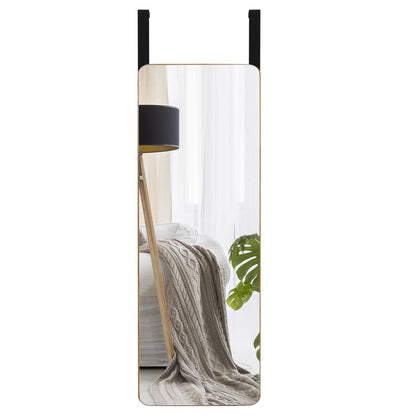 Rectangle Wall Mounted Mirror with Bamboo Frame