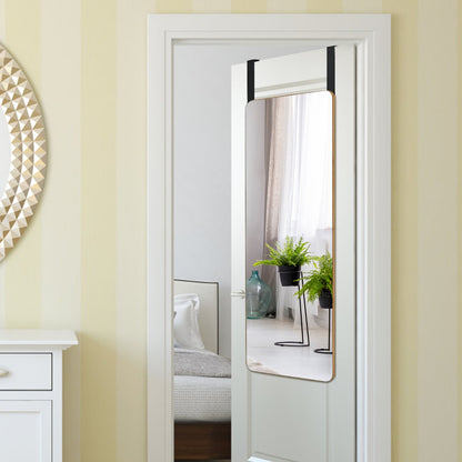 Rectangle Wall Mounted Mirror with Bamboo Frame