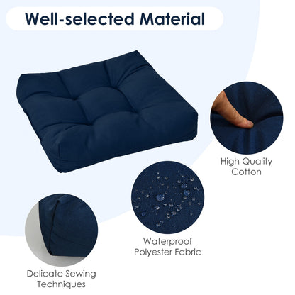 2 Pieces 53 x 53CM Patio Chair Seat Cushions for Indoor and Outdoor-Navy
