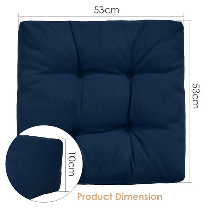 2 Pieces 53 x 53CM Patio Chair Seat Cushions for Indoor and Outdoor-Navy
