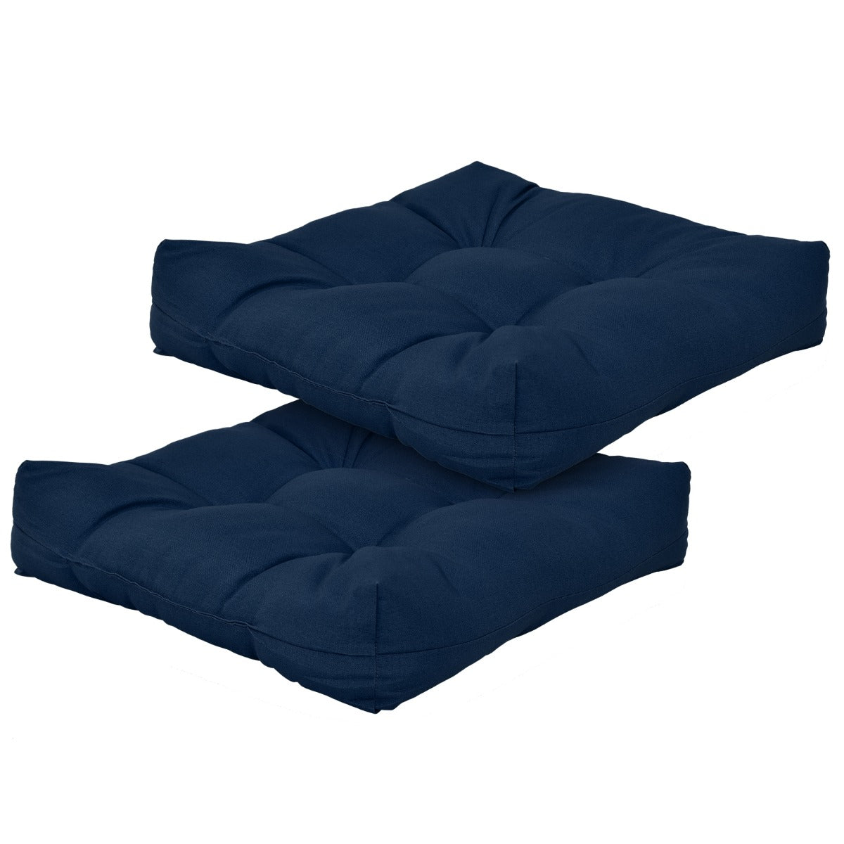 2 Pieces 53 x 53CM Patio Chair Seat Cushions for Indoor and Outdoor-Navy